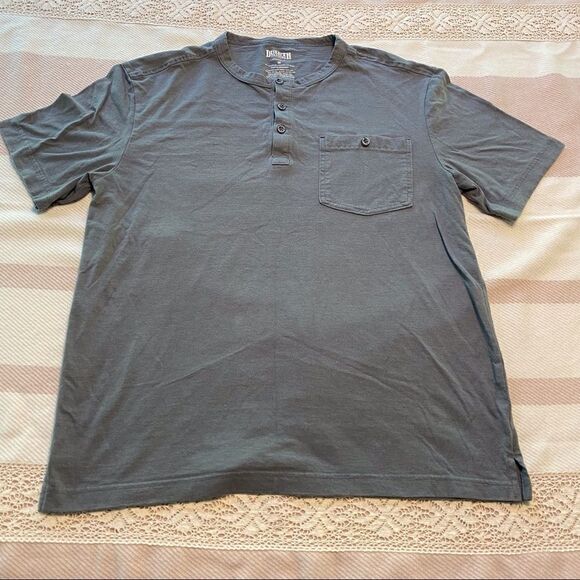Duluth Trading Co Gray 3 Button Short Sleeve Shirt - Picture 1 of 8